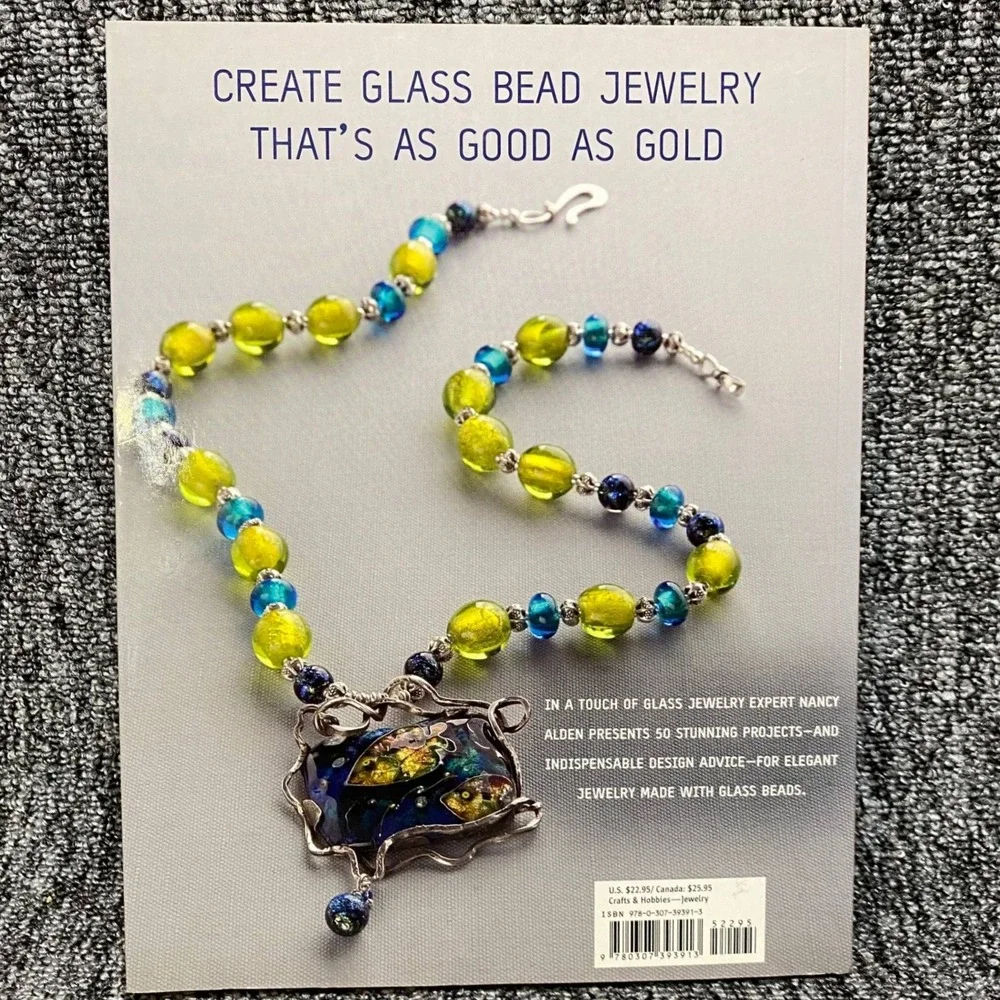 Nancy Alden A Touch of Glass Instructional Jewelry Book Multicolor DIY Designs